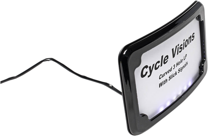 Cycle Visions Curved LED Rear Universal Motorcycle License Plate Frame Harley