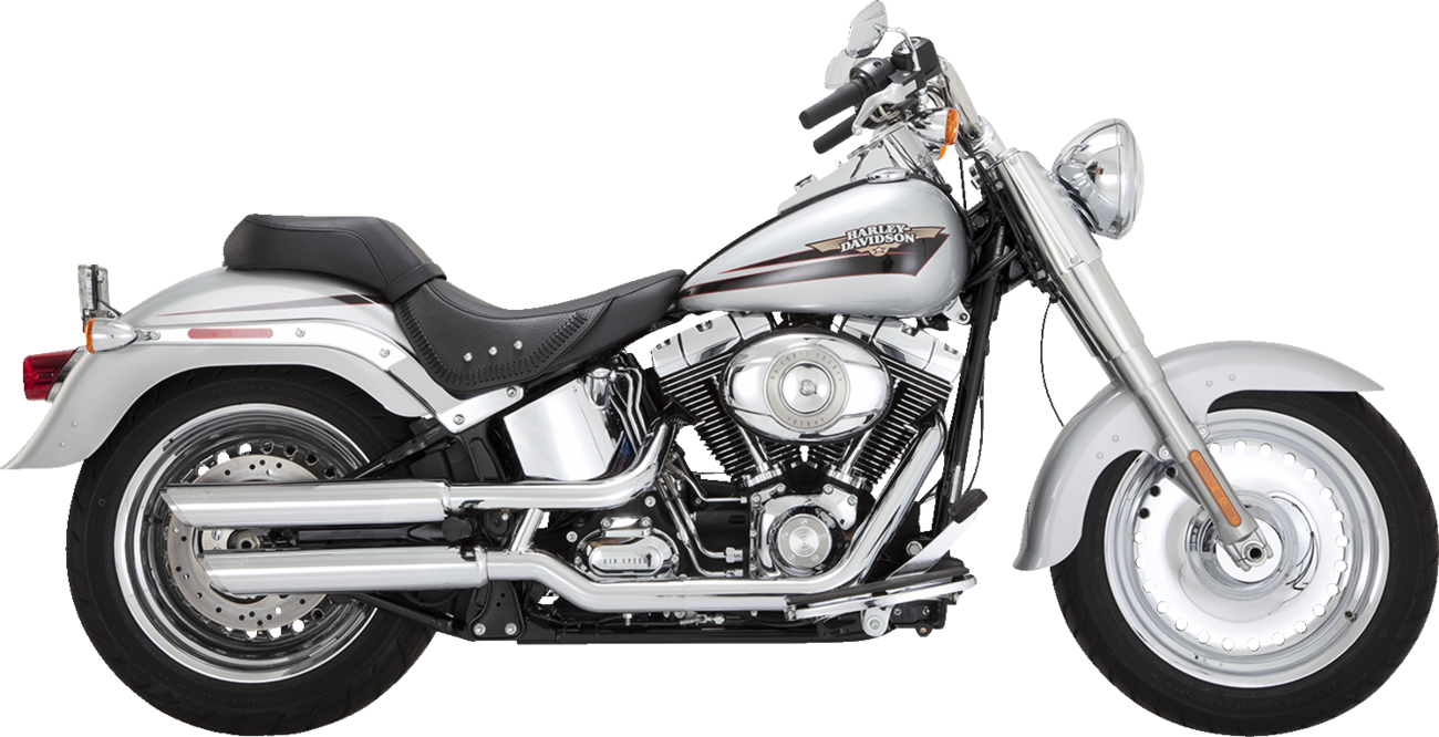 Vance & Hines Twin Slash 3" PCX Chrome Mufflers 2010-2017 Harley Softail Fat Boy