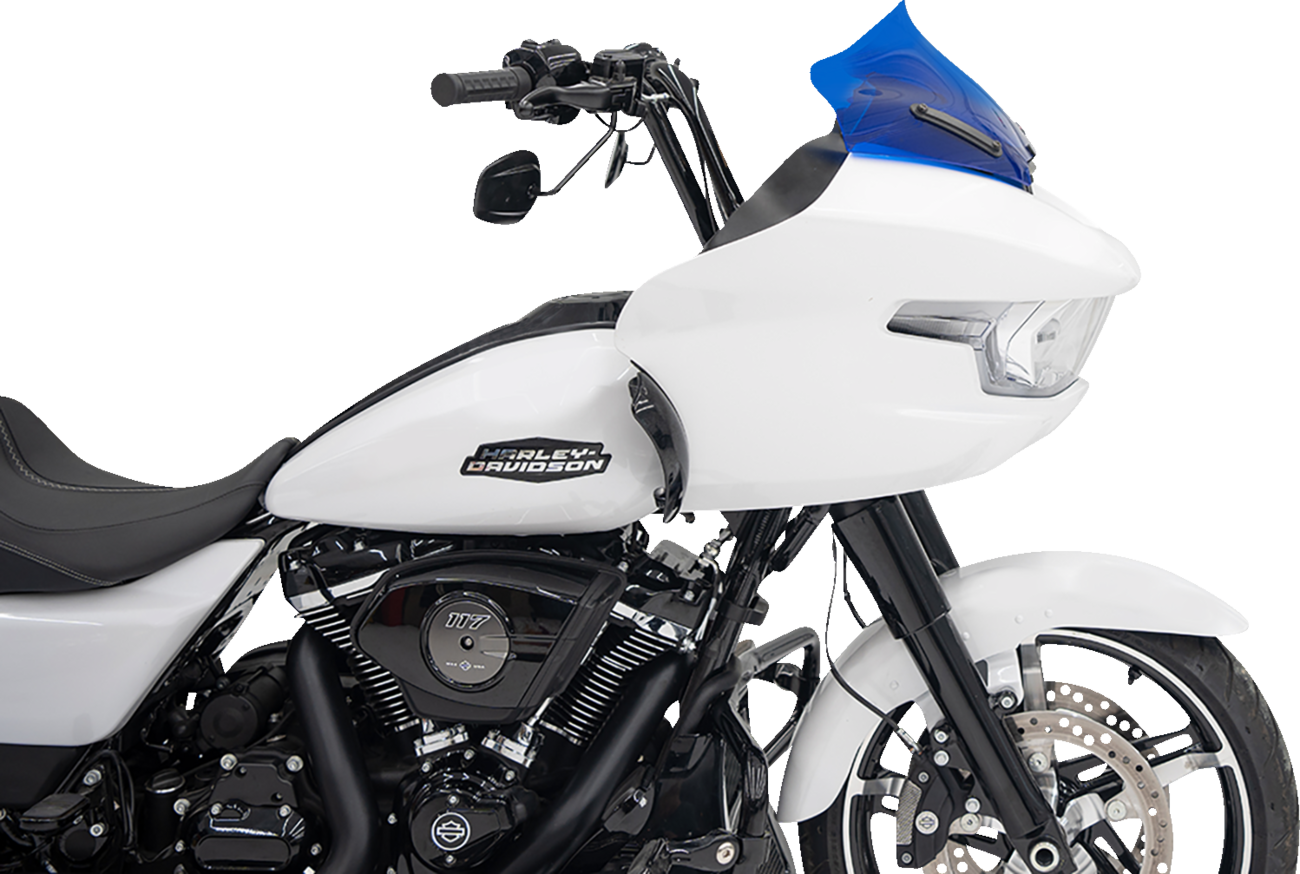 Klock Werks Kolor Flare 10" Blue Windshield for 2023-2025 Harley Road Glide FLTR