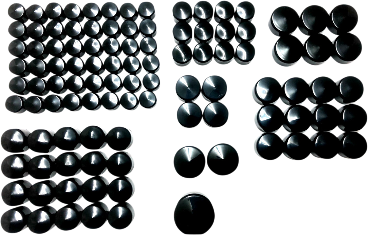 Drag Specialties Black Deluxe Motorcycle Bolt Cover Kit 2017-2024 Harley Touring
