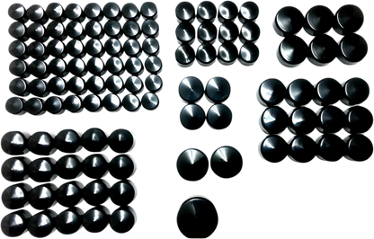 Drag Specialties Black Deluxe Motorcycle Bolt Cover Kit 2017-2024 Harley Touring