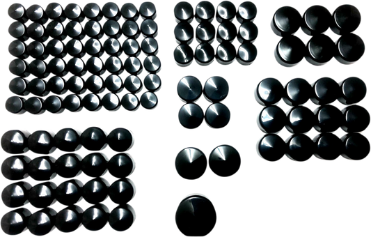 Drag Specialties Black Deluxe Motorcycle Bolt Cover Kit 2017-2024 Harley Touring