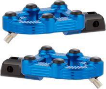 Arlen Ness Pair MX Billet Aluminum Rubber Blue Driver Footpegs for Harley Indian