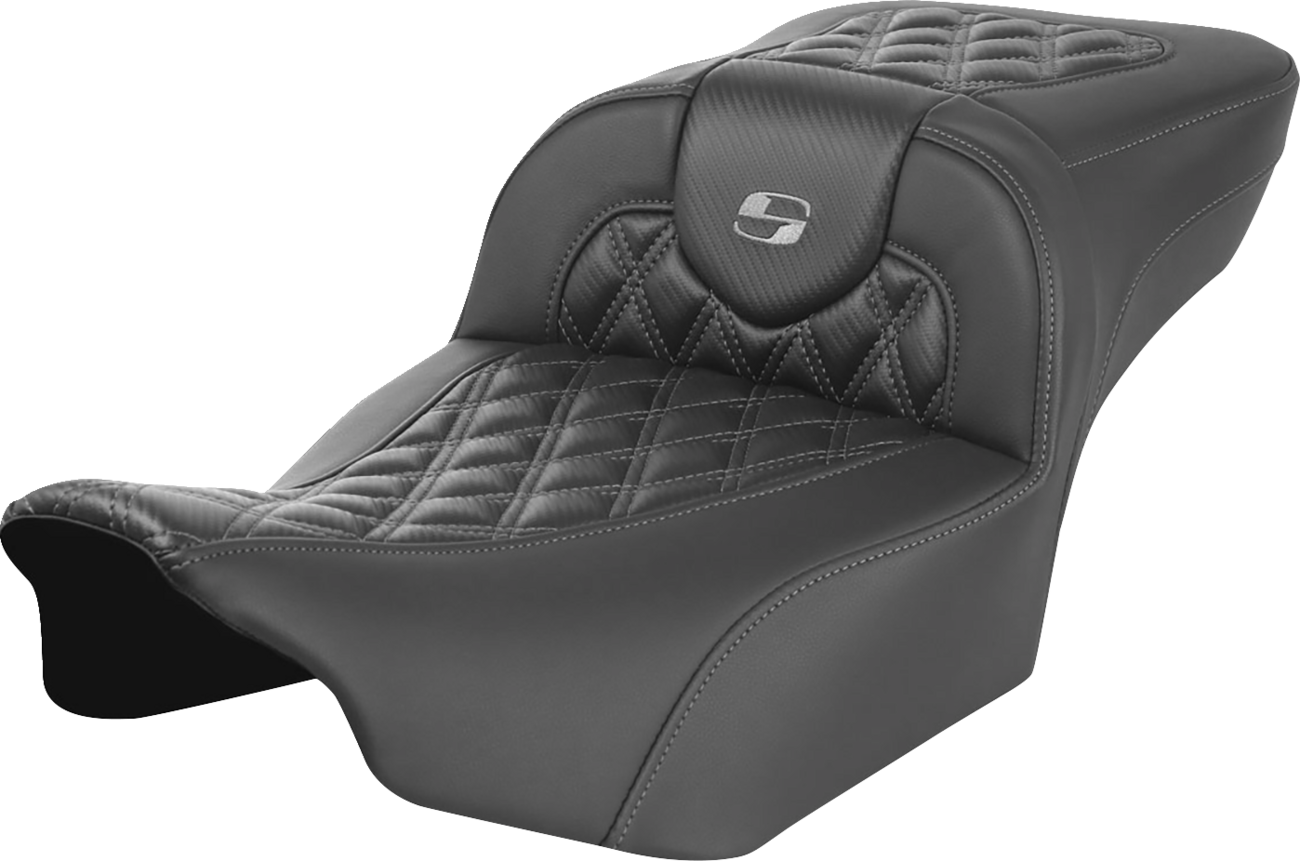 Saddlemen Roadsofa Dark Gray Lattice Carbon Extended Seat 2023-25 Harley Touring