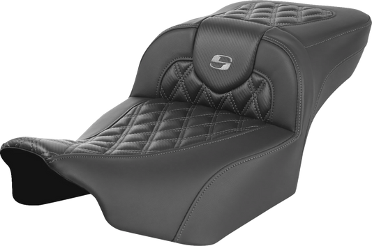 Saddlemen Roadsofa Dark Gray Lattice Carbon Extended Seat 2023-25 Harley Touring