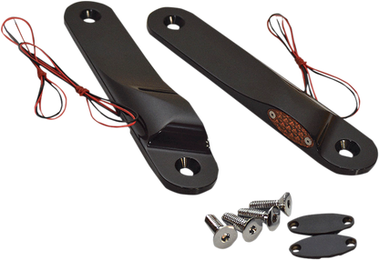 Pro One Black Amber LED Front Turn Signals for 1997-2020 Harley Touring Bagger
