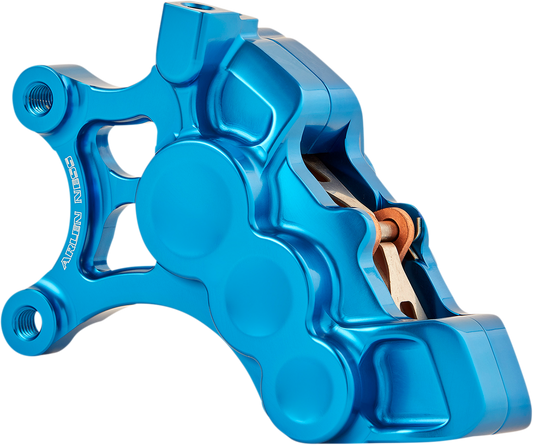 Arlen Ness Blue 6-Piston Front Left Brake Caliper fits 2006-2025 Harley 14"