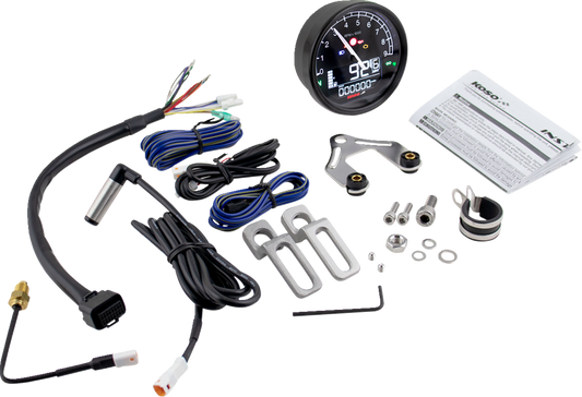 Koso TNT-05 D80 Electronic Motorcycle 3.75" Speedometer Tachometer Gauge Kit