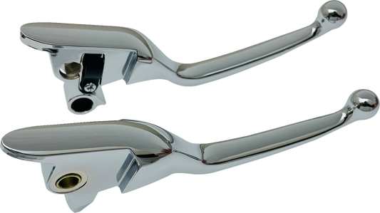 Drag Specialties Narrow Chrome Lever Set fits 2008-2013 Harley Touring FLHT FLHR