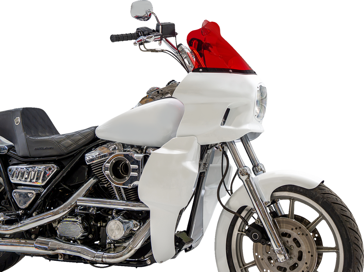 Klock Werks Kolor Flare 12.5" Red Windshield fits Saddlemen S-RT Mini Fairing