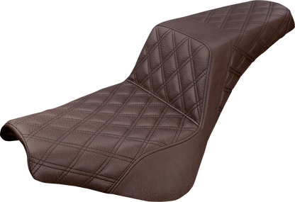 Saddlemen Brown Step-Up Lattice Gel Seat for 2018-2026 Harley Softail FXBB FXST