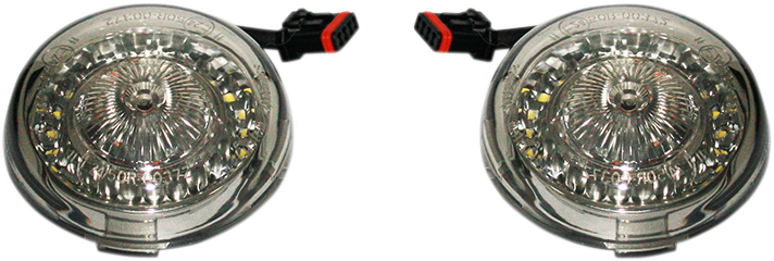 Custom Dynamics JAE Probeam LED ECE Turn Signal Inserts for Harley HDI CVO Models