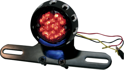 Drag Specialties Custom Bobber LED Taillight & License Plate Mount Black Harley