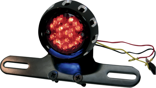 Drag Specialties Custom Bobber LED Taillight & License Plate Mount Black Harley