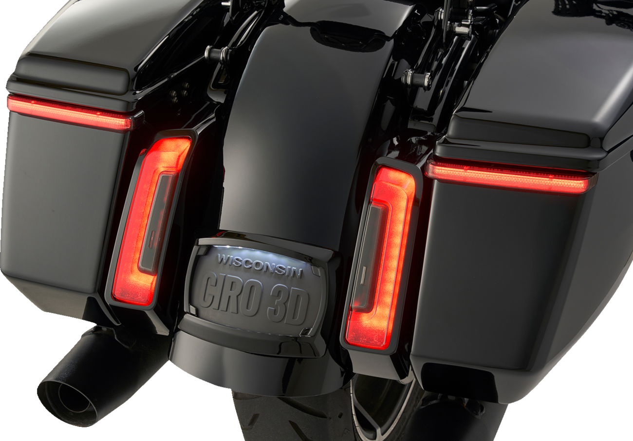 Ciro Bag Blade Lightstrike Smoke LED Saddlebag Lights for 2023-26 Harley Touring