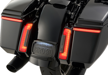 Ciro Bag Blade Lightstrike Smoke LED Saddlebag Lights for 2023-26 Harley Touring