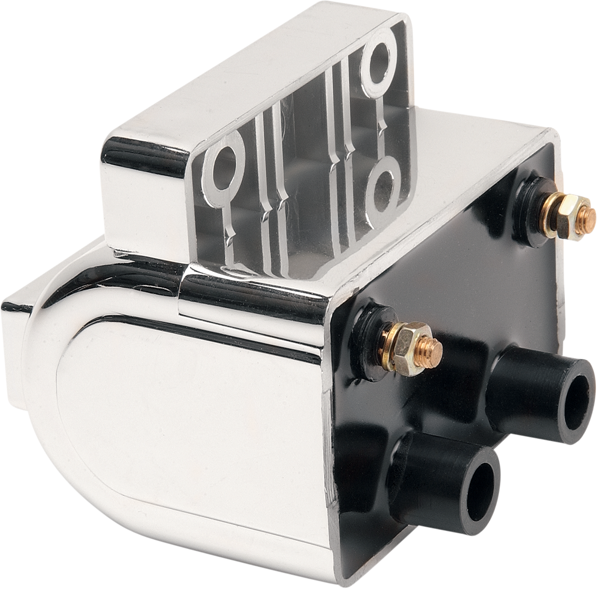 Drag Specialties Chrome 4 OHM 12V Dual Motorcycle Ignition Coil Harley 1970-2006