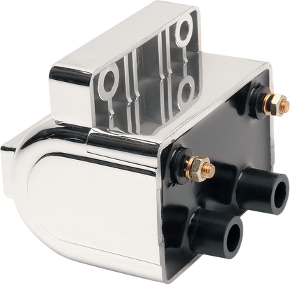 Drag Specialties Chrome 4 OHM 12V Dual Motorcycle Ignition Coil Harley 1970-2006