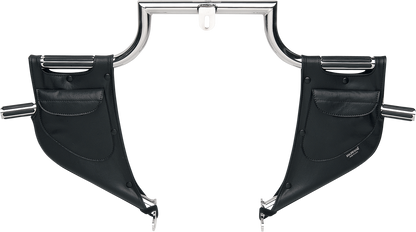 Drag Specialties Black Lower Highway Bar Rain Guards 91-05 Harley Dyna FXDL