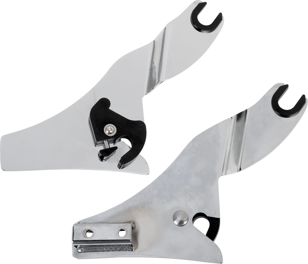 Drag Specialties Quick Release Chrome Sissy Bar Side Plates for 2009-2025 Harley