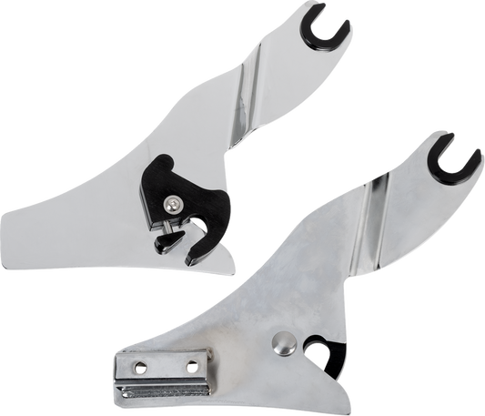 Drag Specialties Quick Release Chrome Sissy Bar Side Plates for 2009-2025 Harley