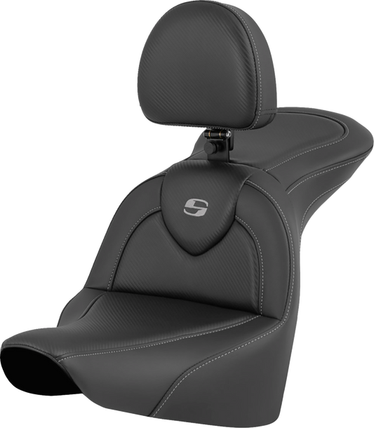 Saddlemen Roadsofa Carbon Fiber Seat & Backrest 2018-25 Harley Softail FXBR FLFB