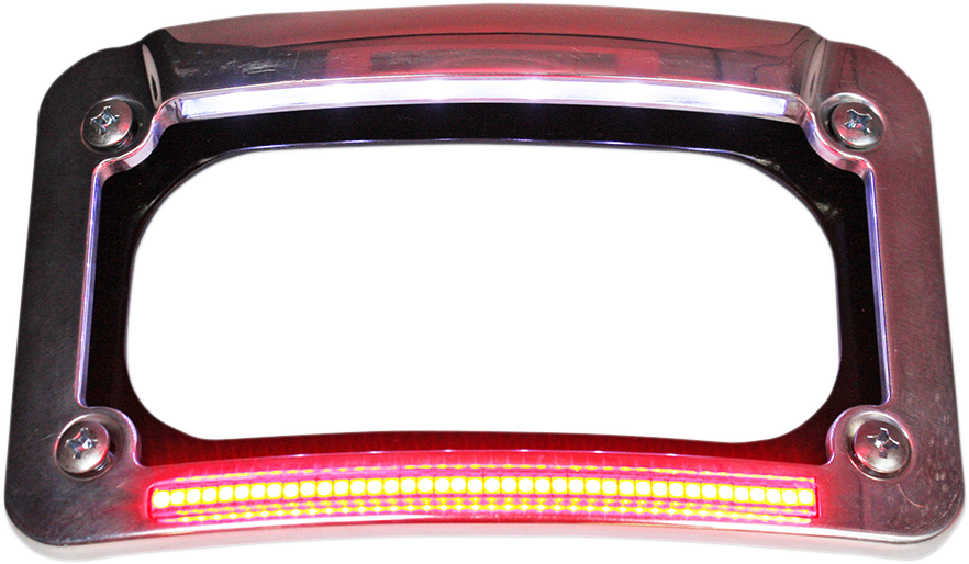 Custom Dynamics Chrome Dual LED Rear License Plate Frame 2015-2023 Indian Chief
