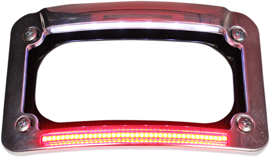 Custom Dynamics Chrome Dual LED Rear License Plate Frame 2015-2023 Indian Chief