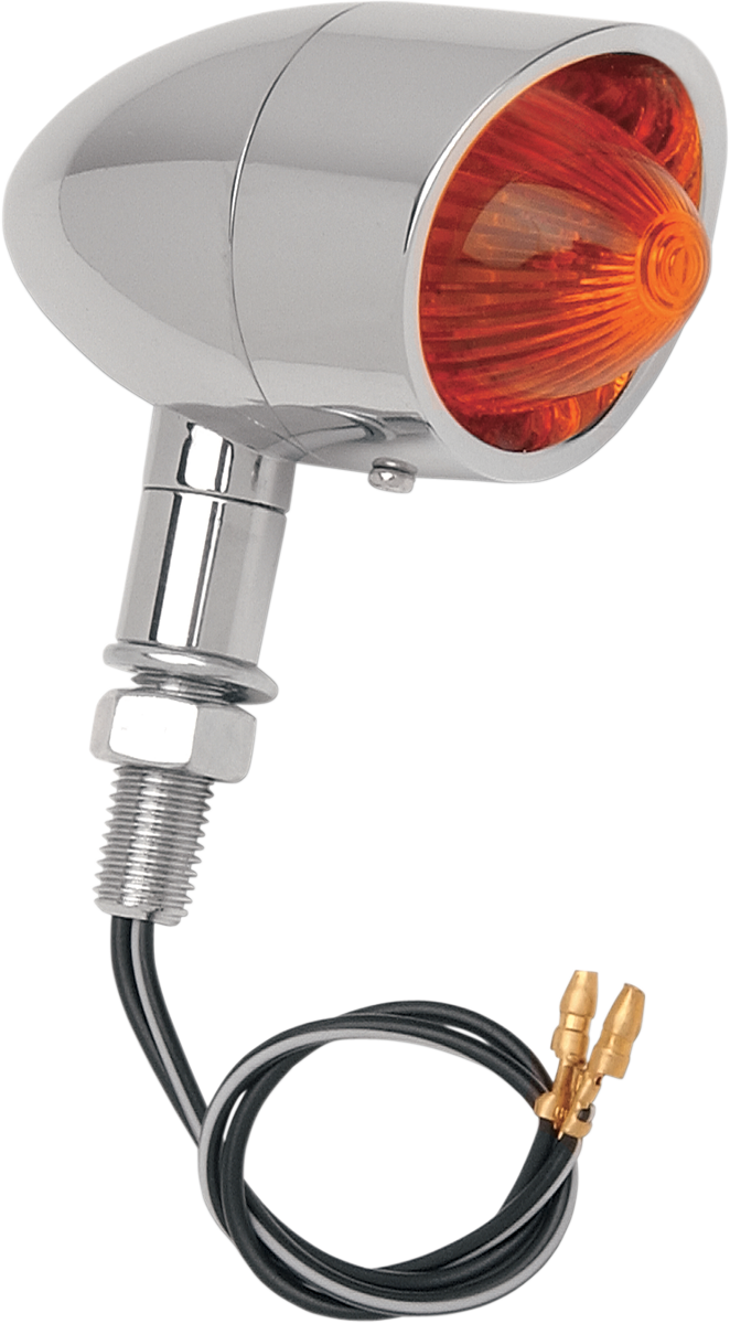 Drag Specialties Chrome Mini Retro Motorcycle Turn Signals for Harley Davidson