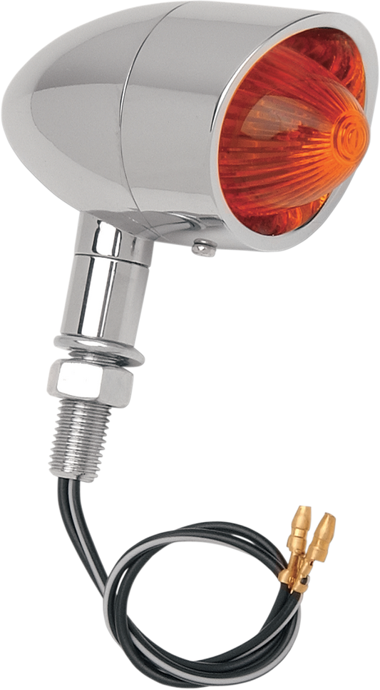 Drag Specialties Chrome Mini Retro Motorcycle Turn Signals for Harley Davidson