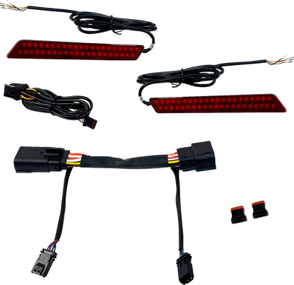 Custom Dynamics Red LED Saddlebag Latch Lights for 2023-2025 Harley Touring