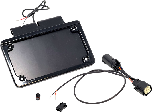 Namz Saddlebag Illuminated License Plate Holder Frame for 2010-13 Harley Touring