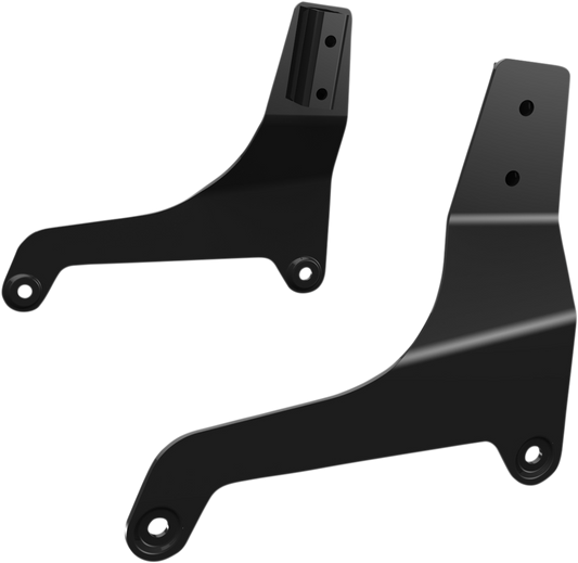 Khrome Werks Black Sissy Bar Side Plates for 2018-2022 Harley Softail FXFB FXBBS