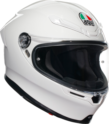 AGV K6 S Solid White Unisex Adult Full Face Street Harley Motorcycle Helmet