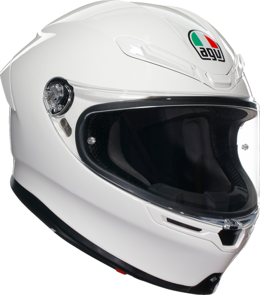 AGV K6 S Solid White Unisex Adult Full Face Street Harley Motorcycle Helmet