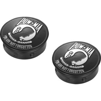 Figurati Designs POW-MIA Military Black Swingarm Covers for 1980-2025 Harley