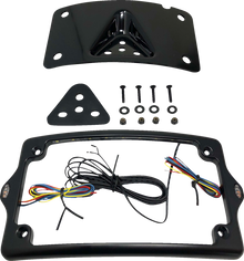 Kodlin Elypse Black Curved LED License Plate Kit for 3-Hole Mount Harley Models
