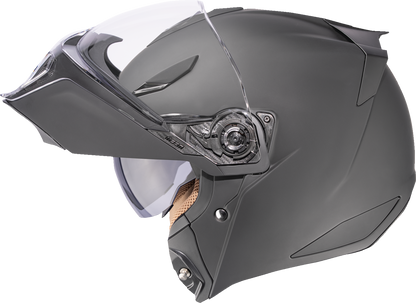 Icon Threshold Matte Black Modular Full Face Unisex Adult Motorcycle Helmet