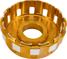 Trask Gold Billet Clutch Basket for 2017-2024 Harley Davidson Touring Softail M8