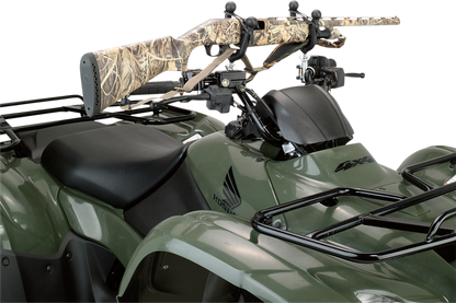Moose Black Aluminum Rubber ATV Cargo Rail Expedition Single Gun Rack