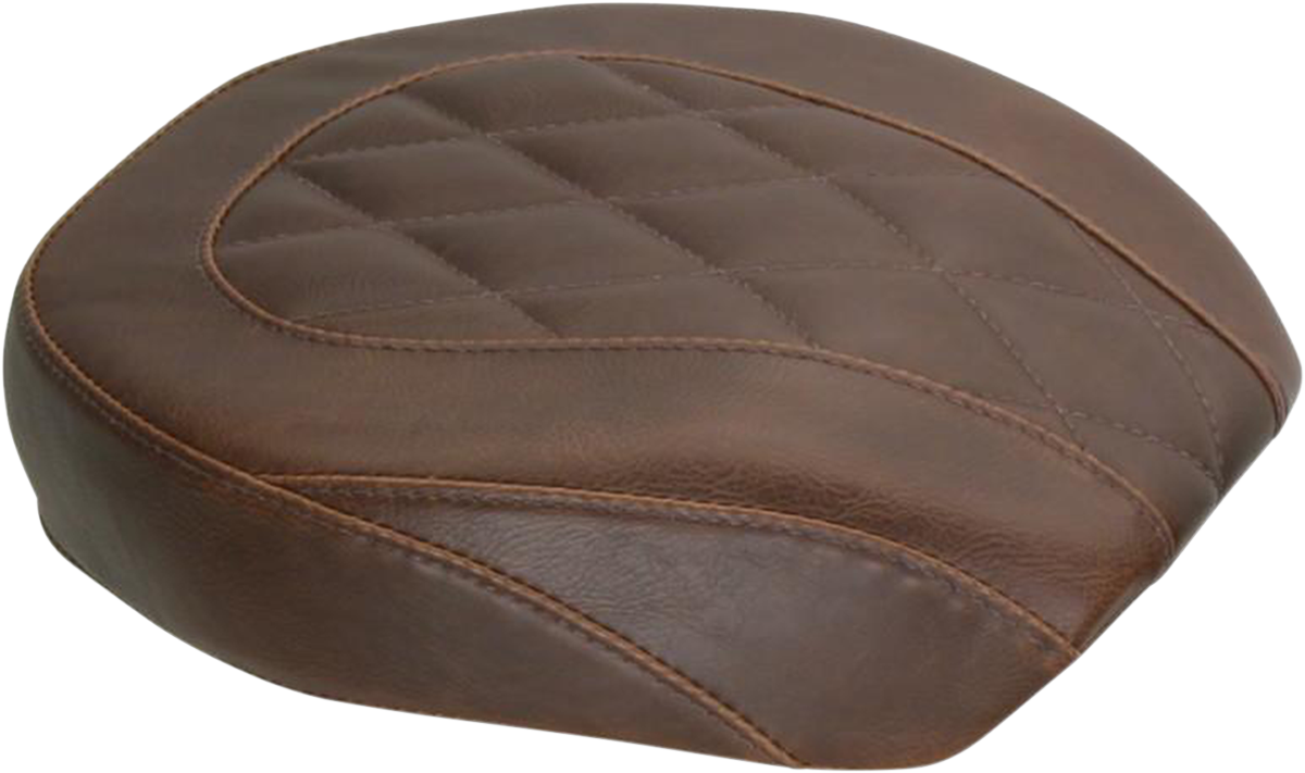 Mustang Wide Tripper Brown Diamond Rear Passenger Seat 2006-2017 Harley Dyna