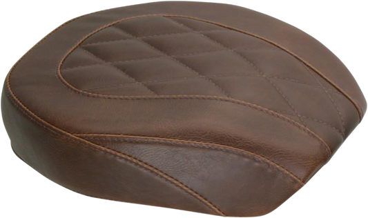 Mustang Wide Tripper Brown Diamond Rear Passenger Seat 2006-2017 Harley Dyna