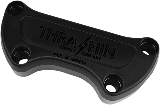 Thrashin Supply 1" Black Anodized Motorcycle Handlebar Clamp for Harley Davidson