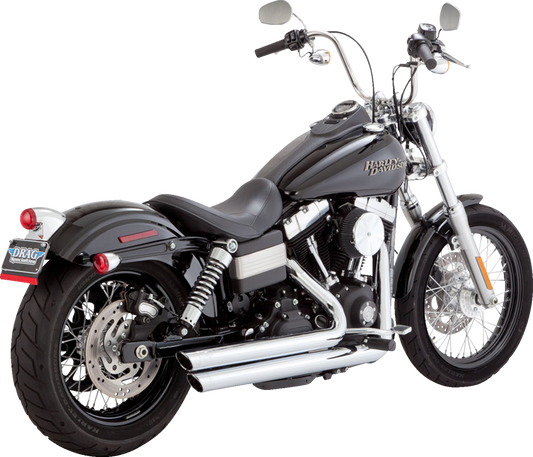 Vance & Hines Big Shot Staggered Chrome Exhaust System for 2006-2009 Harley Dyna