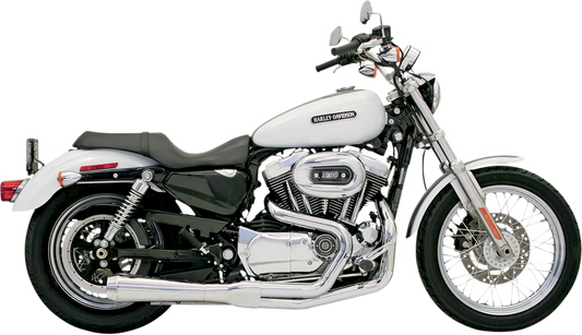Bassani Chrome 2-1 Road Rage Megaphone Exhaust for 86-03 Harley Sportster XLH