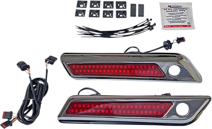 Custom Dynamics Chrome Saddlebag Latch Accent Lights 2014-2024 Harley Touring