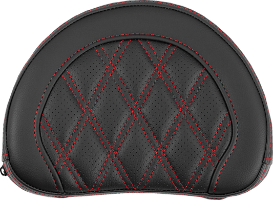 Saddlemen Contour Red Lattice Stitch Sissy Bar Passenger Backrest Pad for Harley
