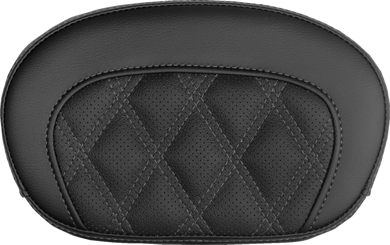 Saddlemen Mini Contour Gray Lattice Stitch Sissy Bar Backrest Pad for Harley