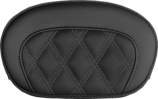 Saddlemen Mini Contour Gray Lattice Stitch Sissy Bar Backrest Pad for Harley
