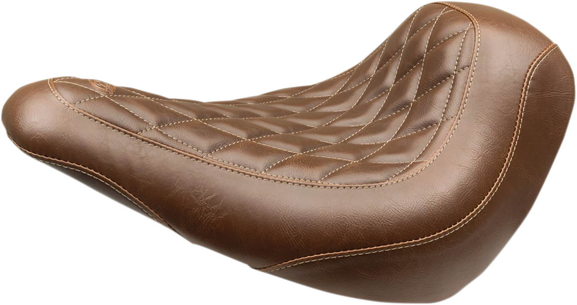 Mustang Tripper Wide Brown Diamond Solo Seat for 2018-2025 Harley FLSB FXLRST